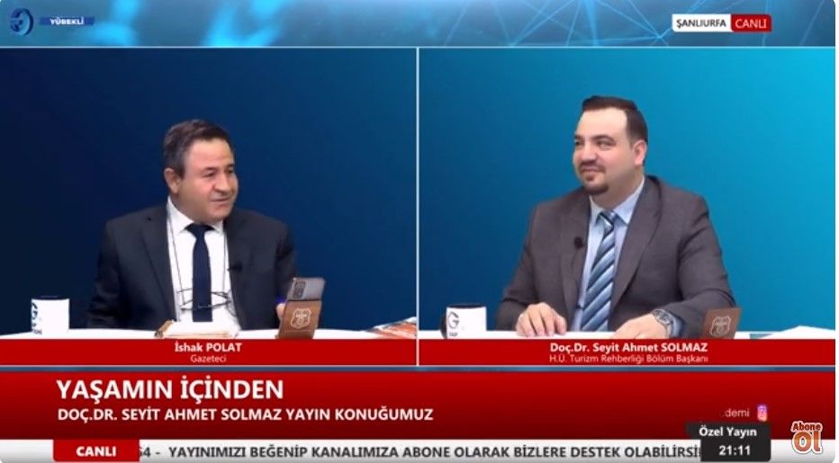 Bölüm Başkanımız GAP Gündemi Yayınında